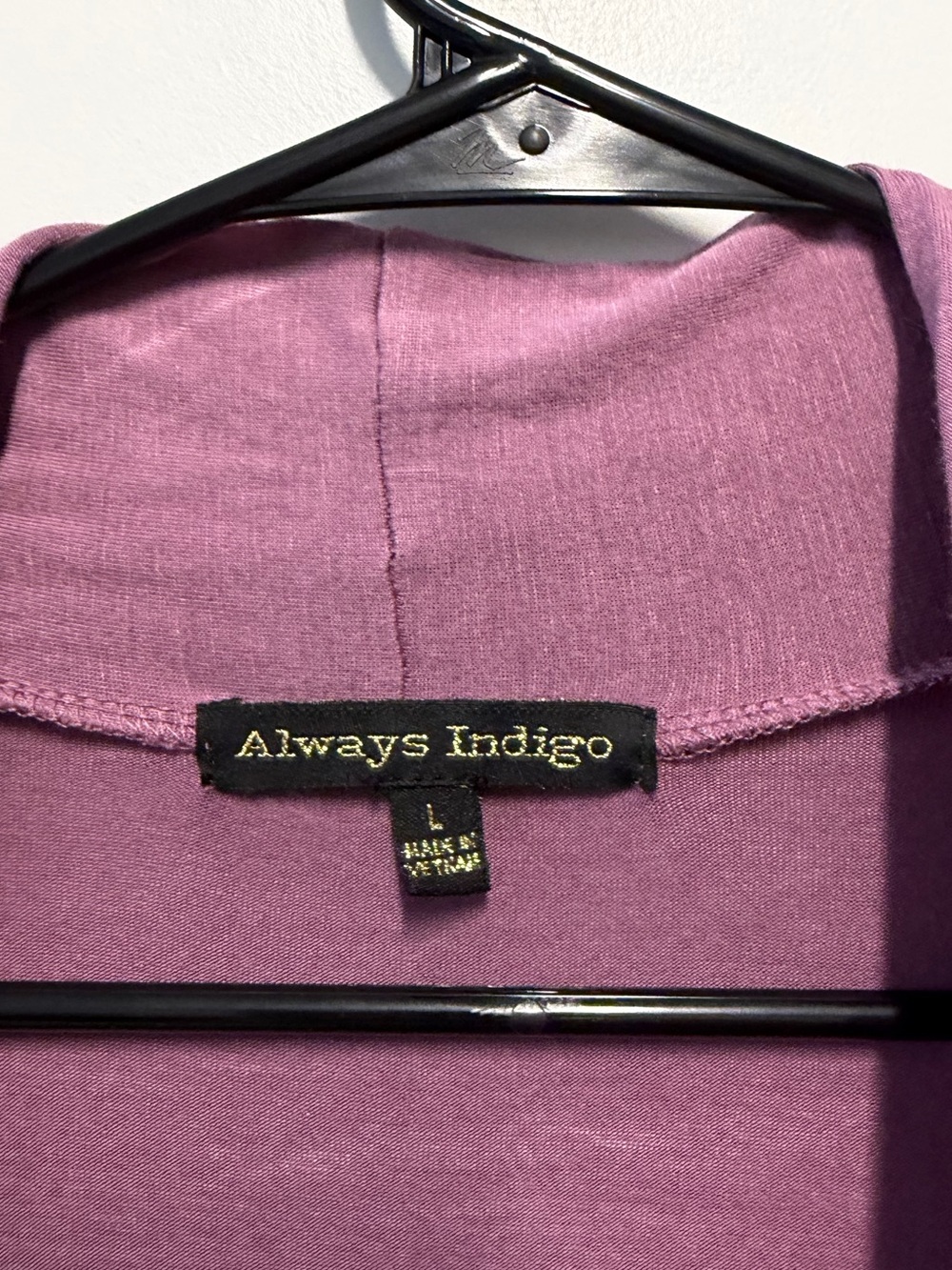 Always Indigo Purple Draped Open-Front Cardigan Size Large - Picture 5 of 7